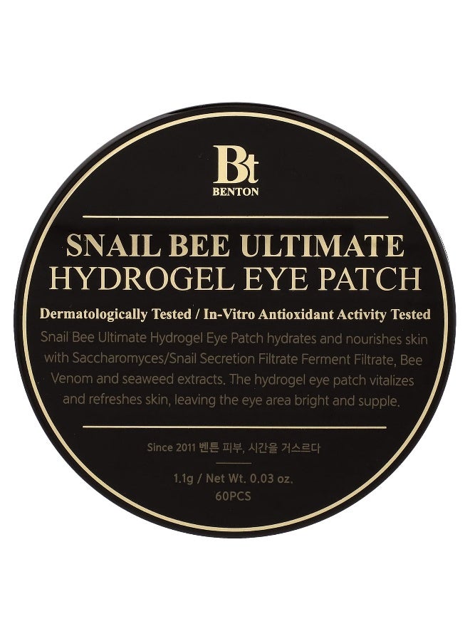 Benton, Snail Bee Ultimate Hydrogel Eye Patch, 60 Pieces - Image 1