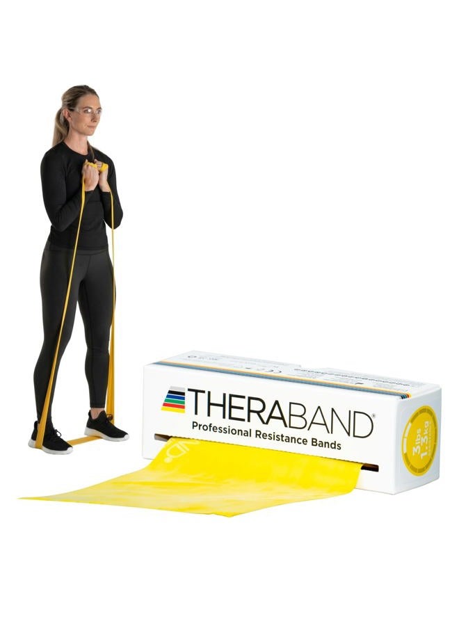 TheraBand أشرطة مقاومة اللاتكس (6 يارد أصفر رفيع) - Image 1