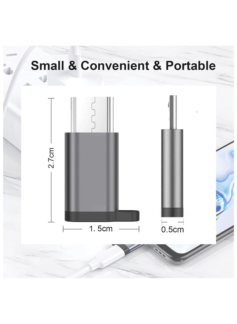 erorex Type C to Micro-USB Adapter - High-Speed Charging and Data Sync Converter - Compatible with Samsung, Huawei, Xiaomi, and More Micro USB Devices - Durable Aluminum Alloy with Keychain.  - Image 3