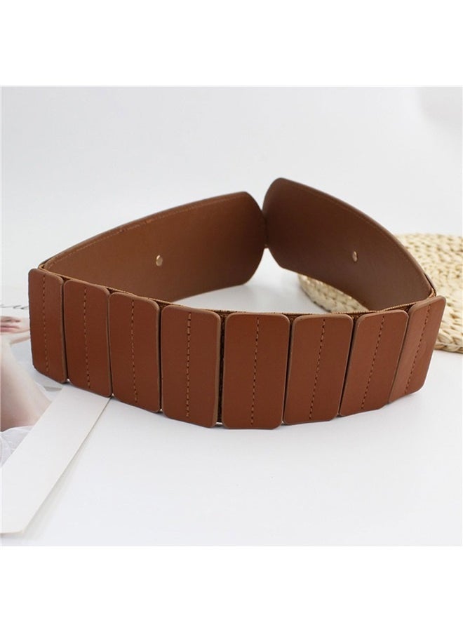 Generic Womens Wide Elastic Waist Belt for Dress Ladies Stretch Cinch Belt for Women  - Image 4