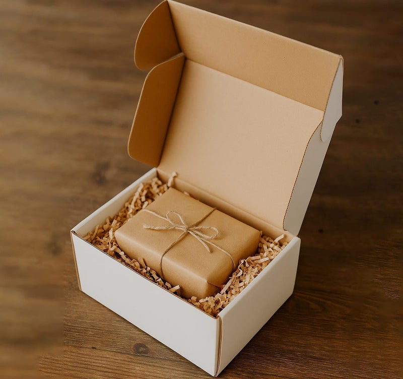 HYFY [25 PCS] Small Shipping Box 14x11x6cm - White Cardboard Boxes, Corrugated Carton for Mailing, Packaging, E-Commerce, Moving - Image 5