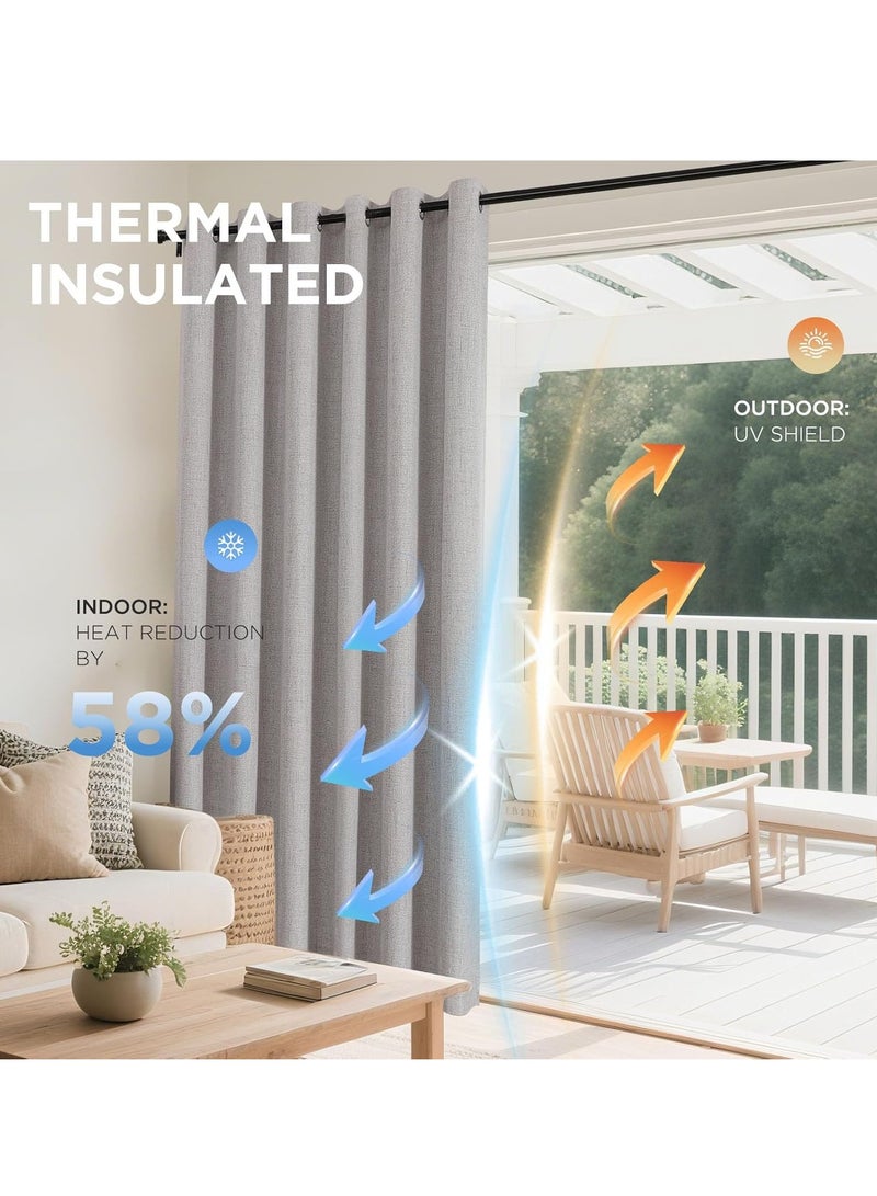 رات سو ستائر الكتان Faux الكتان 1 لوحة عازلة للحرارة غرفة تعتيم جدائل النافذة العلوية ستائر جدائل ضوء منع التعتيم أغلفة غرفة المعيشة ضوء رمادي 132*213 سم - Image 3