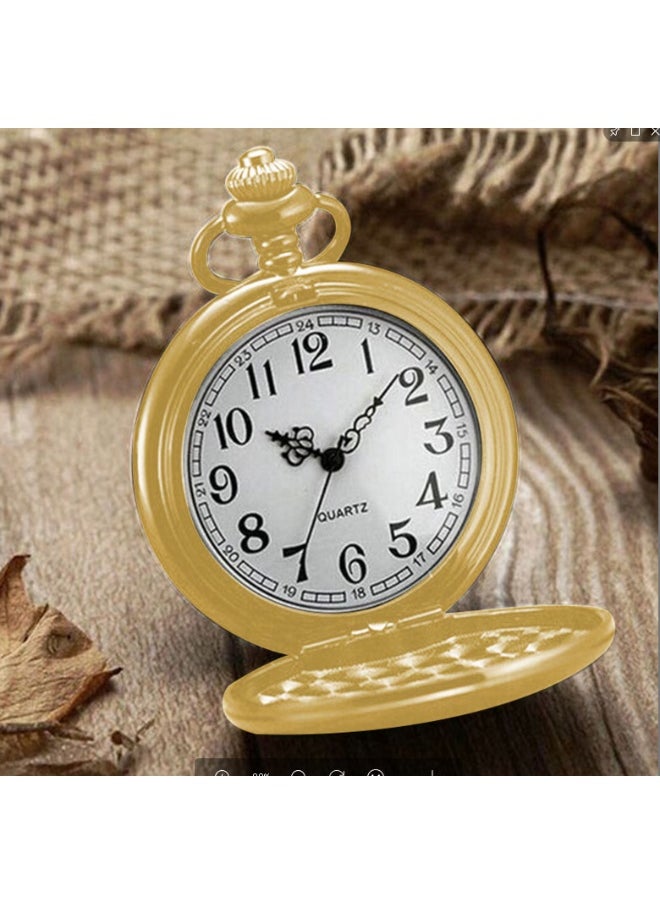 NIBEMINENT Vintage Metal Analog Pocket Watch Unisex Casual Style  - Image 1
