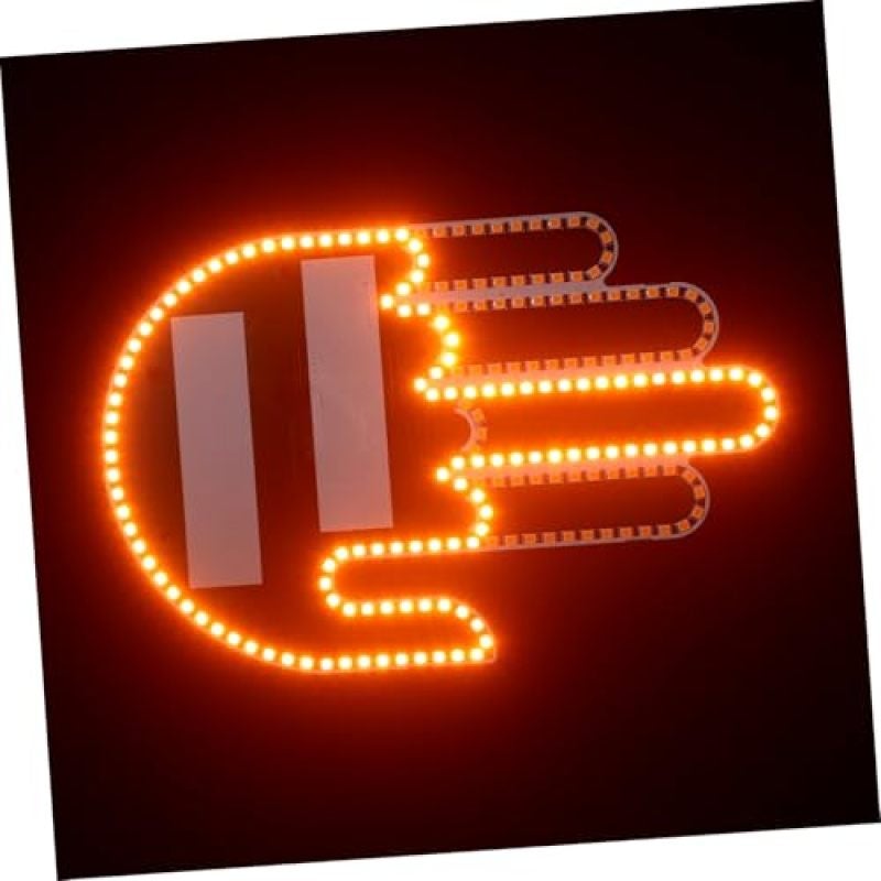 Car LED Warning Light 15 X 9.7 X 2 Cm Durable ABS Material Hands-Free Gesture Control - Wireless Remote Dual-Control Operation Bright LED Array for Night Driving Safety - Image 1