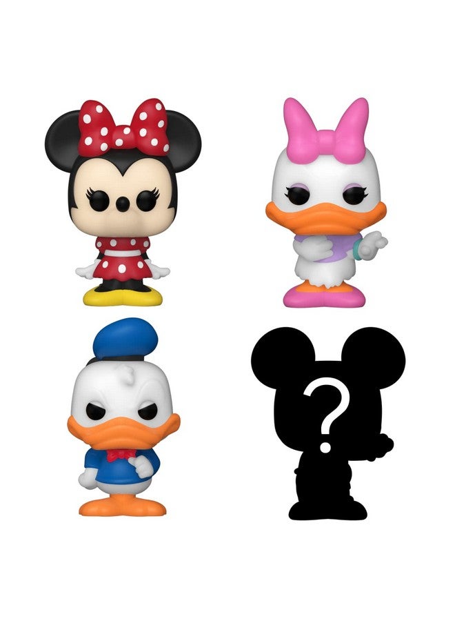Funko Bitty POP! Disney - Minnie, 4-Pack - Minnie Mouse (red Dress), Daisy Duck, Donald Duck and A Surprise Mystery Mini Figure - 0.9 Inch (2.2 Cm) Collectable - Stackable Display Shelf Included - Image 2
