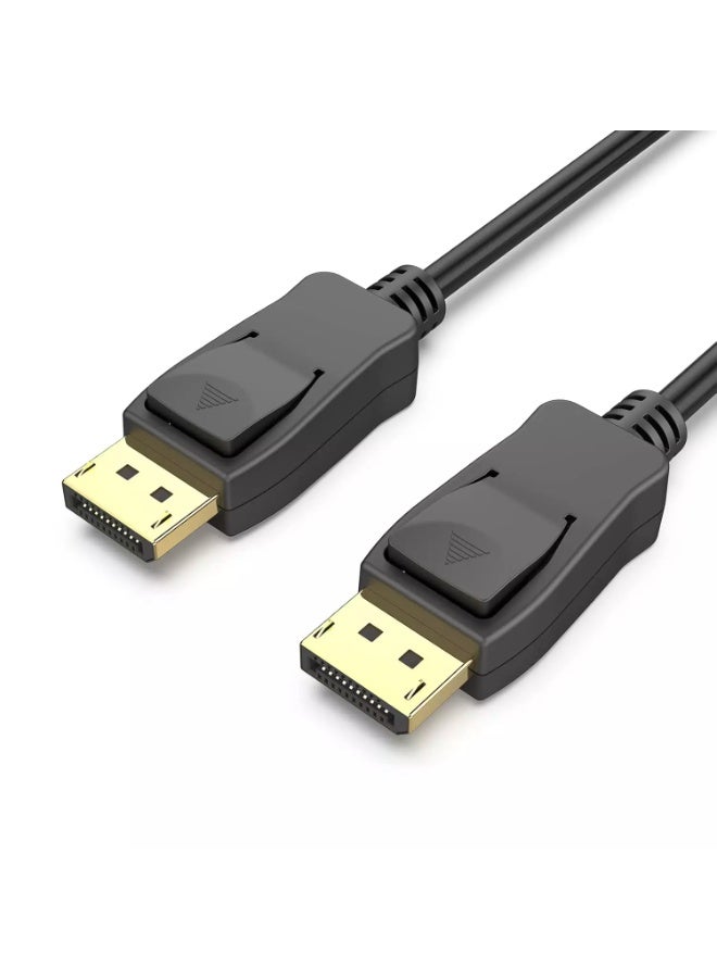 كابل DisplayPort إلى DisplayPort، مطلي بالذهب، يدعم دقة 4K@60Hz، و2K@144Hz (طول 1.8 متر) - Image 1