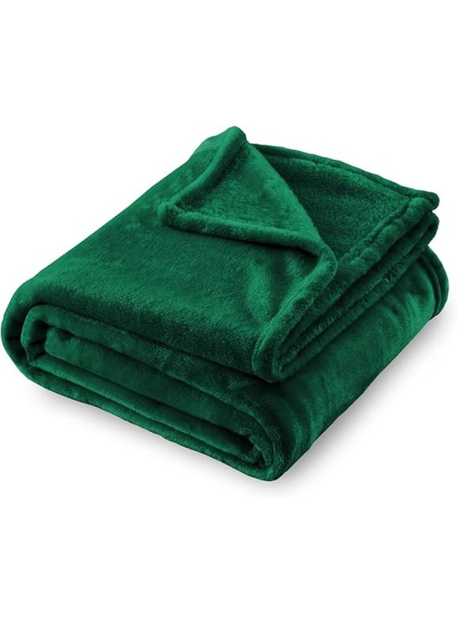 SOCHOW Flannel Fleece Blanket Throw Size, All Season Lightweight Super Soft Cozy Blanket for Bed or Couch, Green, 50x60 inches - Image 2