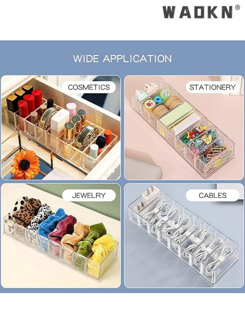 WAOKN Data Cable Organizer Box, Clear Electronics Organizer Boxes, Plastic Cable Management Box, 8 Capacity Acrylic Charger Organizer, Electronics Organizer for Office, Home Use - Image 4