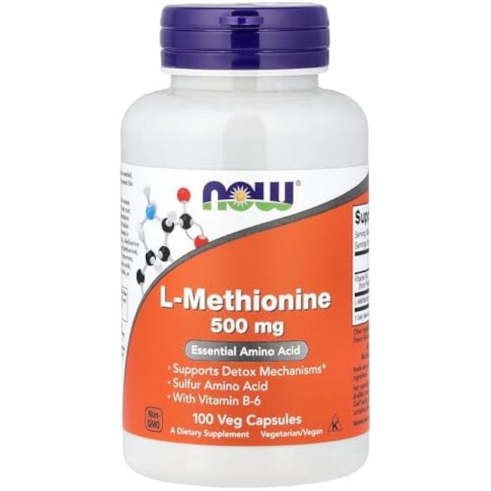 now L-Methionine 500 mg 100 Caps - Image 1