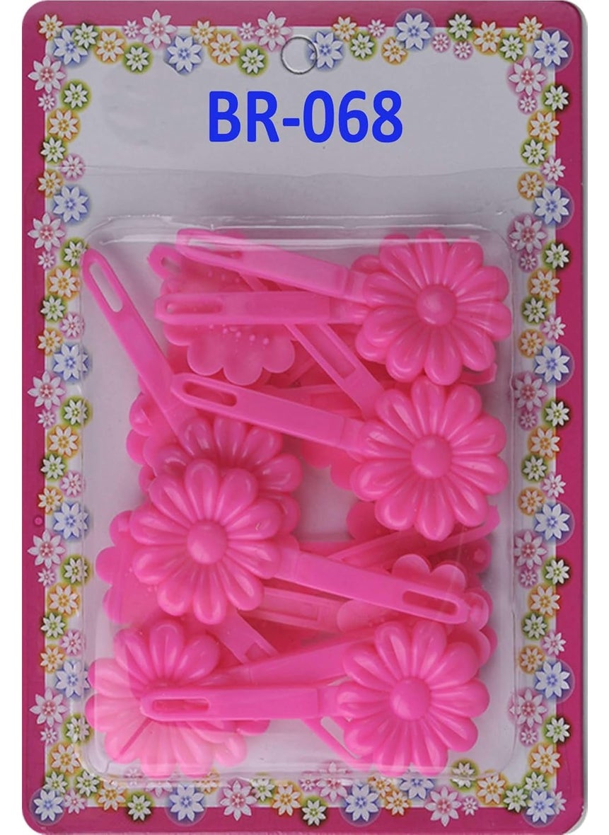 TARA Tara Girls Self Hinge Plastic Bow Hair Barrettes Selection PINK DAISY 