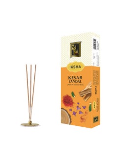 Zed Black Zed Black Iksha Kesar Sandal Incense Sticks Pack of 1 Agarbatti Stick Nature Inspired Fragrances for Puja, Meditation, Refreshing Ambience  - Image 1