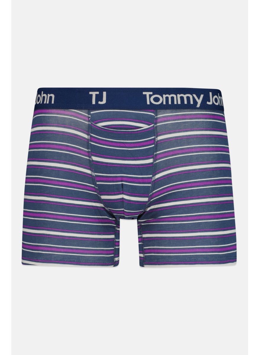Tommy John Men Yarn Dye Pull On Boxer Briefs, Multicolor  - Image 1