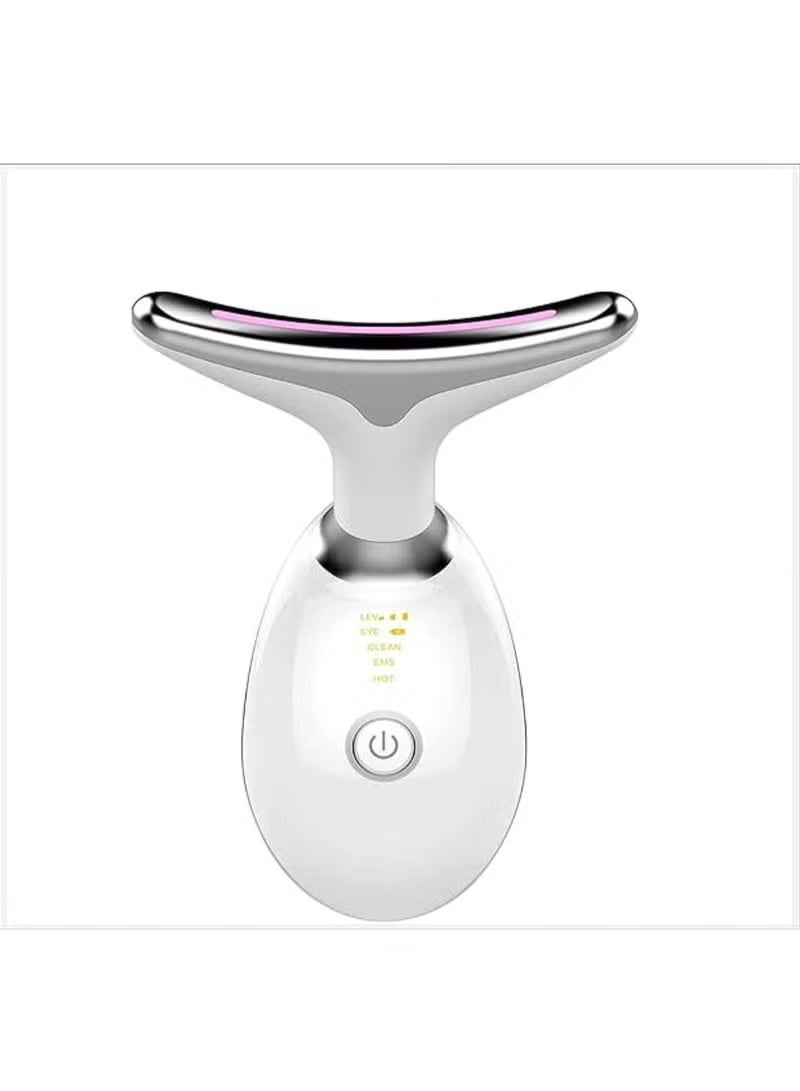 Face and neck lifting device, ultrasonic facial massager, wrinkle remover, skin rejuvenation, anti-aging, rechargeable, 3 modes, white - Image 3