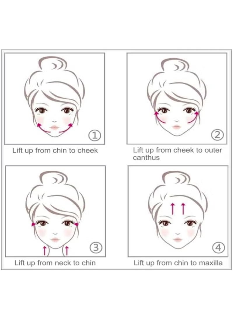 Face and neck lifting device, ultrasonic facial massager, wrinkle remover, skin rejuvenation, anti-aging, rechargeable, 3 modes, white - Image 4