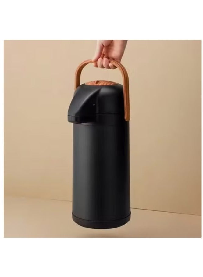 إكسترا ترمس ستانلس ستيل ضغط أسود 3 لتر- يحفظ الحرارة والبرودة لساعات - Image 3