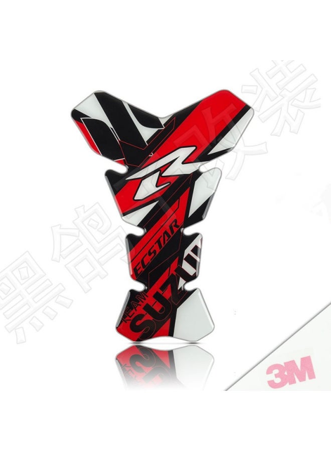 For KTM Suzuki Honda Yamaha Motorcycle Stereo Waterproof Fuel Tank Sticker Decorative Fuel Tank Fishbone Decal-Colour:Maroon 3m Glue-free Waterproof And Anti-slip-Size:Default Item - Image 1