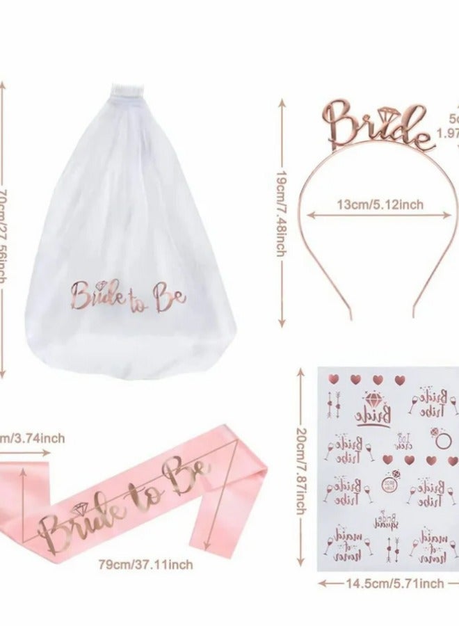 general Bridal decoration set, bridal belt, headpiece, bridal veil and comb, bridal gift to decorate the wedding( Black) - Image 5