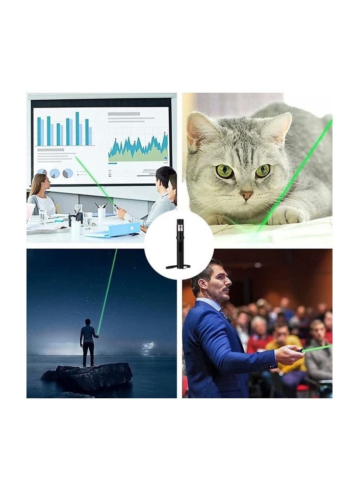 1-Piece Waterproof Adjustable Focus Light Laser Pointer，Pets Laser Pointer Toy, Voice Demonstration Pen, Astronomical Indicator, Suitable for Hunting, Office Meeting,Without Battery