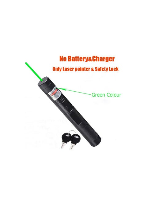 1-Piece Waterproof Adjustable Focus Light Laser Pointer，Pets Laser Pointer Toy, Voice Demonstration Pen, Astronomical Indicator, Suitable for Hunting, Office Meeting,Without Battery