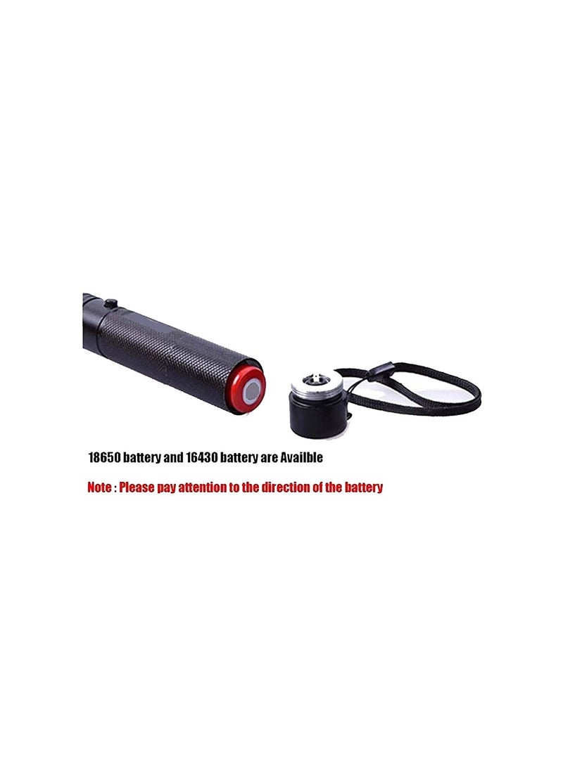1-Piece Waterproof Adjustable Focus Light Laser Pointer，Pets Laser Pointer Toy, Voice Demonstration Pen, Astronomical Indicator, Suitable for Hunting, Office Meeting,Without Battery