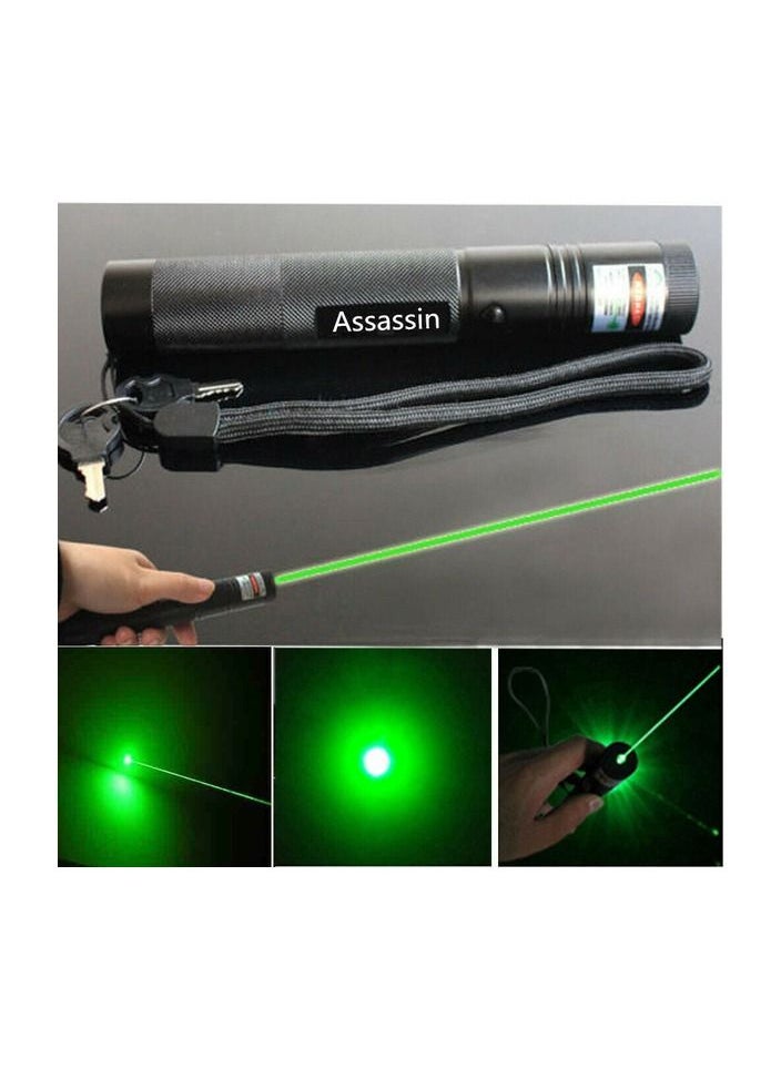 1-Piece Waterproof Adjustable Focus Light Laser Pointer，Pets Laser Pointer Toy, Voice Demonstration Pen, Astronomical Indicator, Suitable for Hunting, Office Meeting,Without Battery
