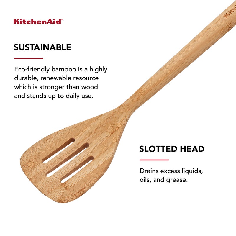 KitchenAid Universal Bamboo Slotted Turner  12-Inch - Image 3
