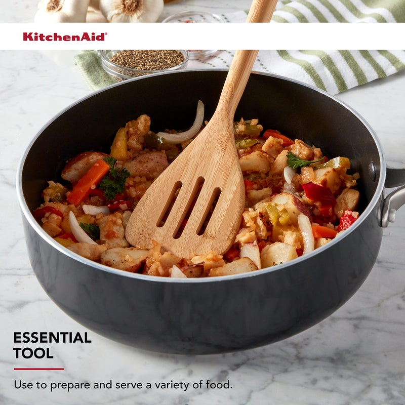 KitchenAid Universal Bamboo Slotted Turner  12-Inch - Image 4