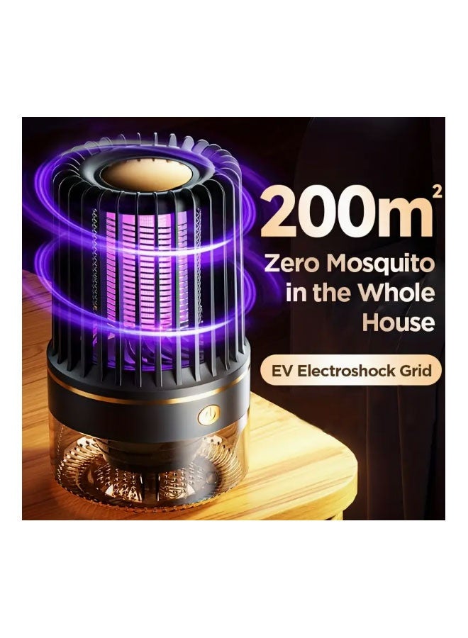 مصباح قاتل البعوض المُحسّن لعام 2025 بالاستحضار والصدمة الكهربائية | يُشحن عبر USB | مصباح جذب البعوض بالفوتوكاتاليزر لاستخدام منزلية في الغرفة النومية وفي الخارج - Image 3