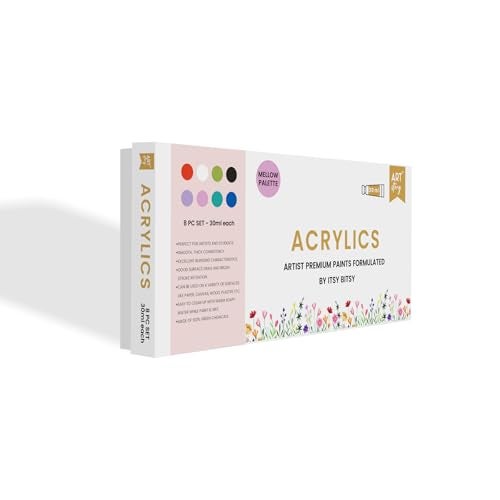 itsy-bitsy Itsy Bitsy Art Story Artists Acrylic Paint Set - Pastel 8 colours X 30ml each| for Paper, Canvas, MDF, Wall, Glass, Plastic, Metal, Terracotta|Premium Multi Surface paint for DIY Art & Craft| For Beginners Students Adults - Image 3