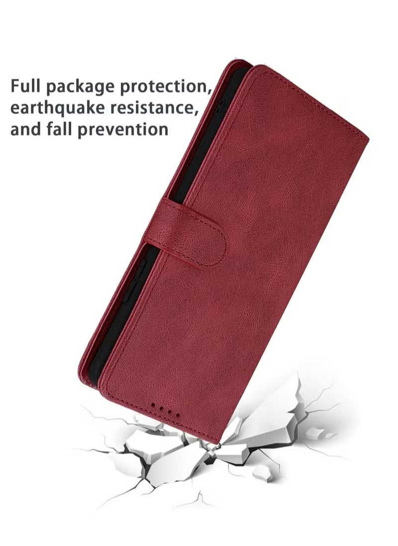 X-level Tecno Spark 10 Pro Case Cover Soft Quality Leather Flip Folio Wallet with Card Slots Holder Stand Back Cover Drop-Proof Shock-Proof Protective Cell Phone Back Accessories Protection  - Image 4