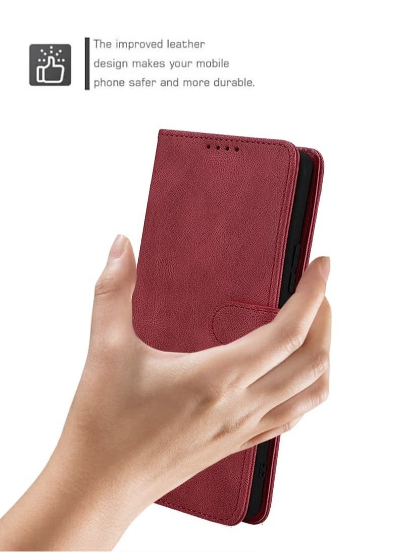 X-level Tecno Spark 10 Pro Case Cover Soft Quality Leather Flip Folio Wallet with Card Slots Holder Stand Back Cover Drop-Proof Shock-Proof Protective Cell Phone Back Accessories Protection  - Image 5