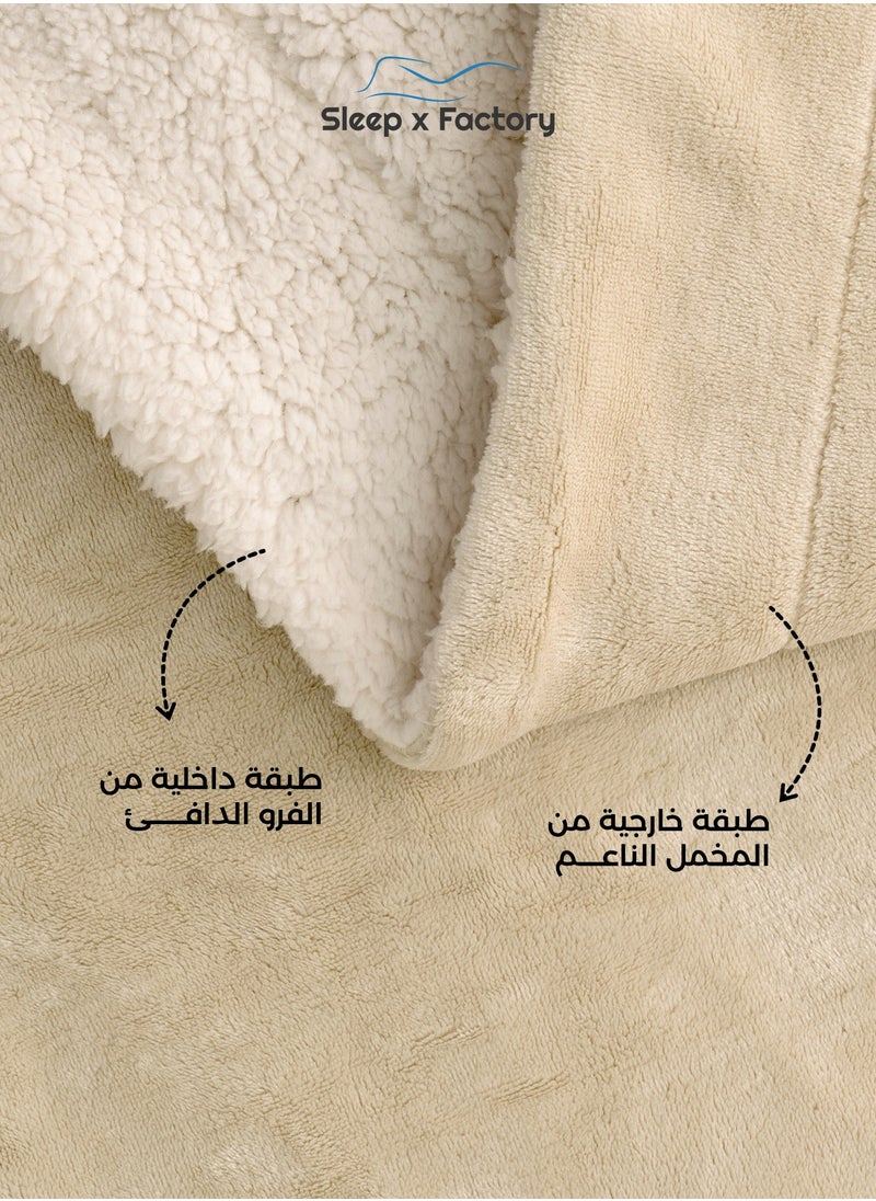 سليب × فاكتوري بطانية مخمل و فرو وجهين  - Image 2