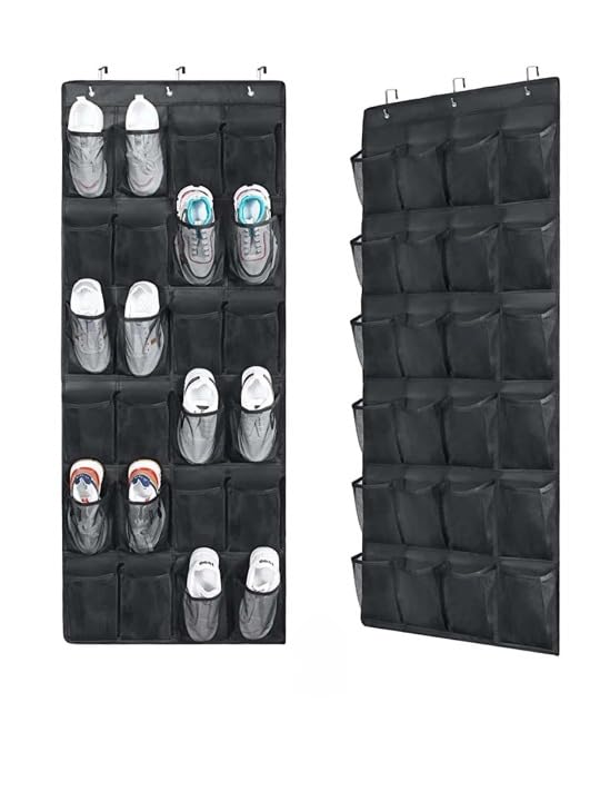 NHSK Enterprise NHSK Enterprise 24 Grid Shoe Storage Bag 24 Mesh Pockets Over Door Hanging Shoe Storage for Space Saving Closet Shoe Rack The Door Hanging Shoe Organizer Pantry Shoe Holder Women High Heeled Flip Flop 