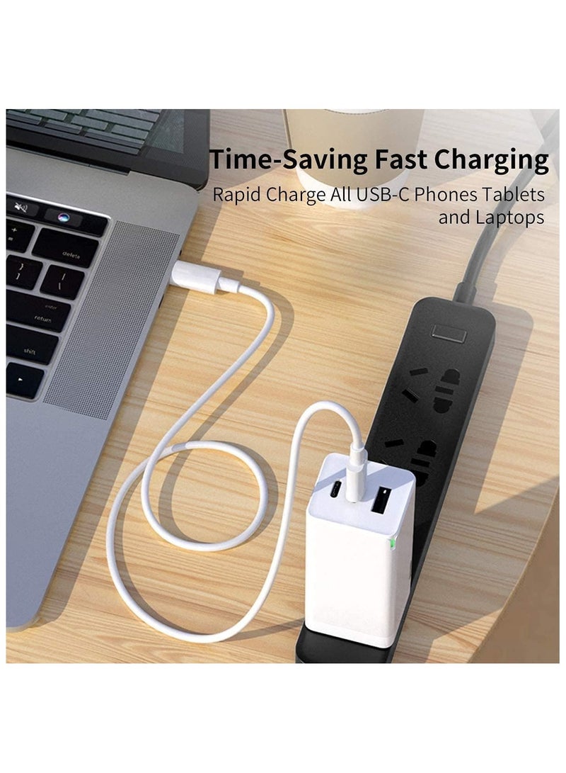 5A USB-C to USB-C cable Charger for iPad Pro 2020 for MacBook Pro 2020,Samsung Galaxy S20 S21 S22,Switch - White - Image 5