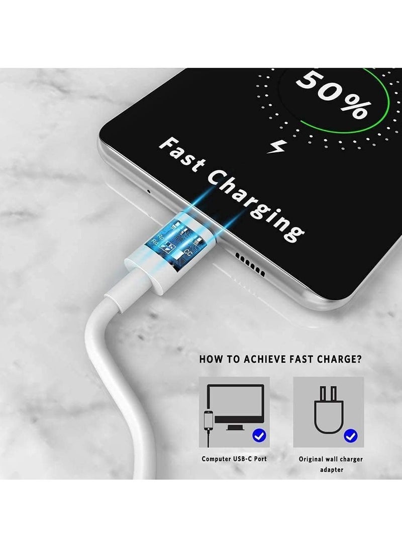 5A USB-C to USB-C cable Charger for iPad Pro 2020 for MacBook Pro 2020,Samsung Galaxy S20 S21 S22,Switch - White - Image 4