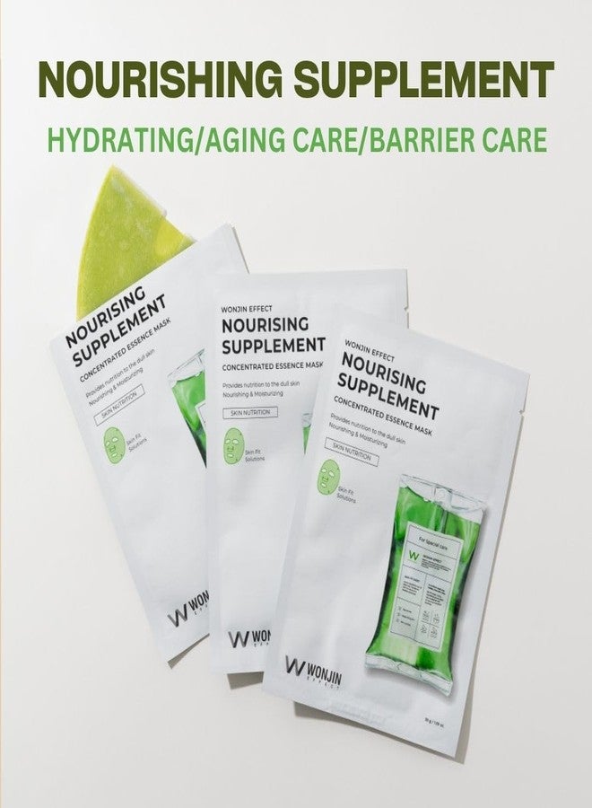 Wonjin Effect NOURISHING SUPPLEMENT MASK 1.05 fl Oz*10 pieces Hydrating, Moisturizing, Skin Elasticity, Wrinkle Care - Image 3