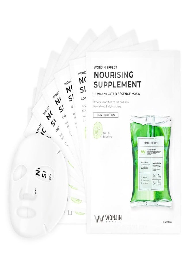 Wonjin Effect NOURISHING SUPPLEMENT MASK 1.05 fl Oz*10 pieces Hydrating, Moisturizing, Skin Elasticity, Wrinkle Care - Image 1