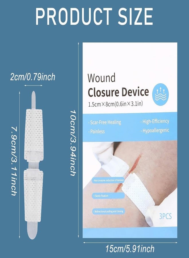 Indusoire 3 Pcs Bandages for Wounds with Stitches Bandage-Style Design,Waterproof Bandages,for Stitches,Skin Protection,Washproof Band Aid Strips,Enhanced Tape Design - Image 2