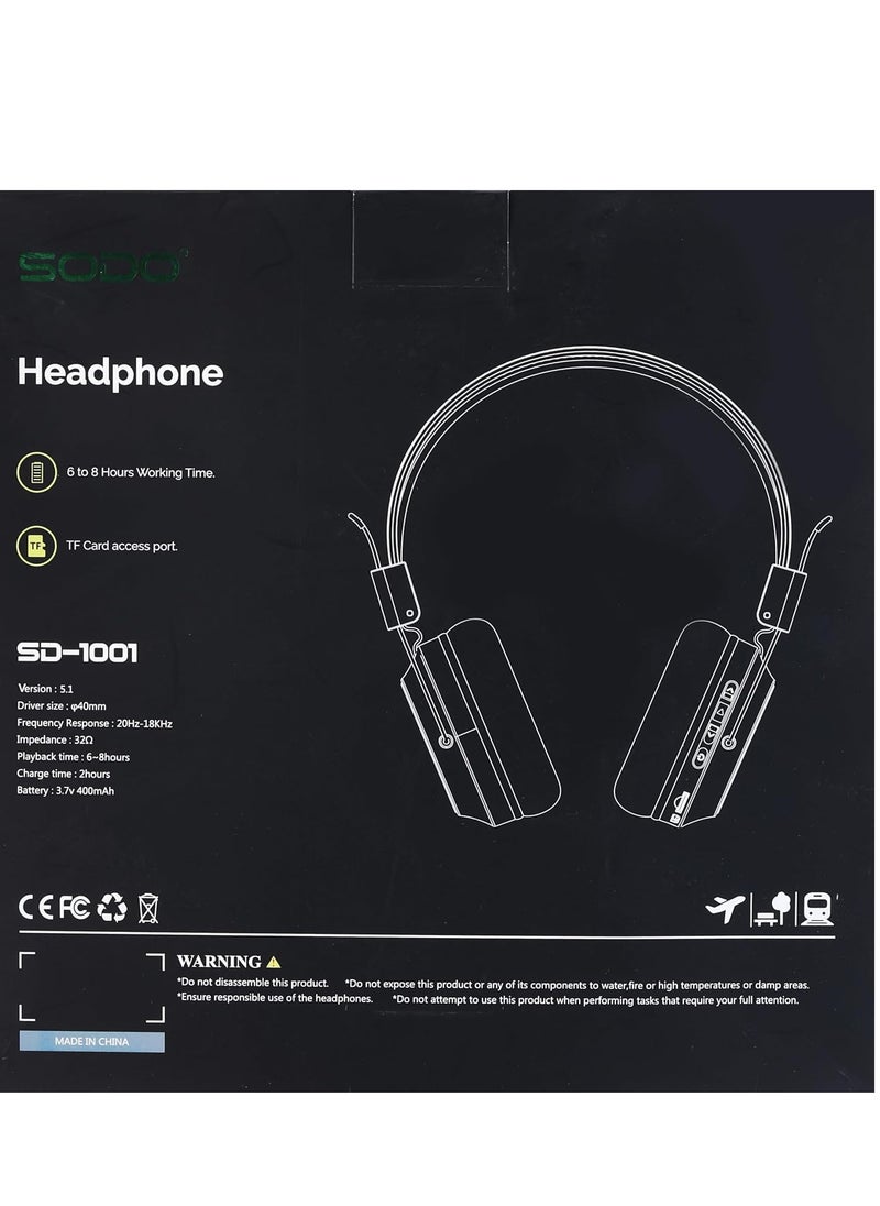 SODO - SODO SD-1001 Wireless Bluetooth Headphone - Image 1