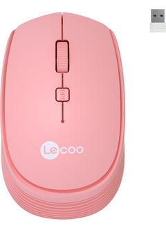 lecoo WS202 Wireless 1200DPI 4-Button Optical Mouse Pink  - Image 1
