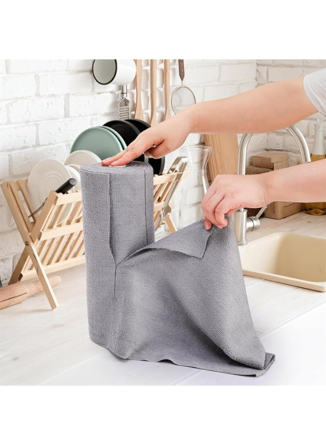 Eco-Friendly Coconut Husk Cleaning Cloth Roll – 25 Ultra-Absorbent Non-Stick Kitchen Wipes (25×25 cm, Gray), Reusable Dishwashing Sheets for Modern Home & Surface Cleaning - Image 3