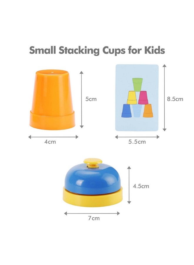 SEISSO Quick Stacking Cups, Stack Cups Set Engaging Educational Speed Training Cup Stacking Set for Kids Games, 30 Stack Cups with 54 Challenge Cards, 1 Bell - Image 4