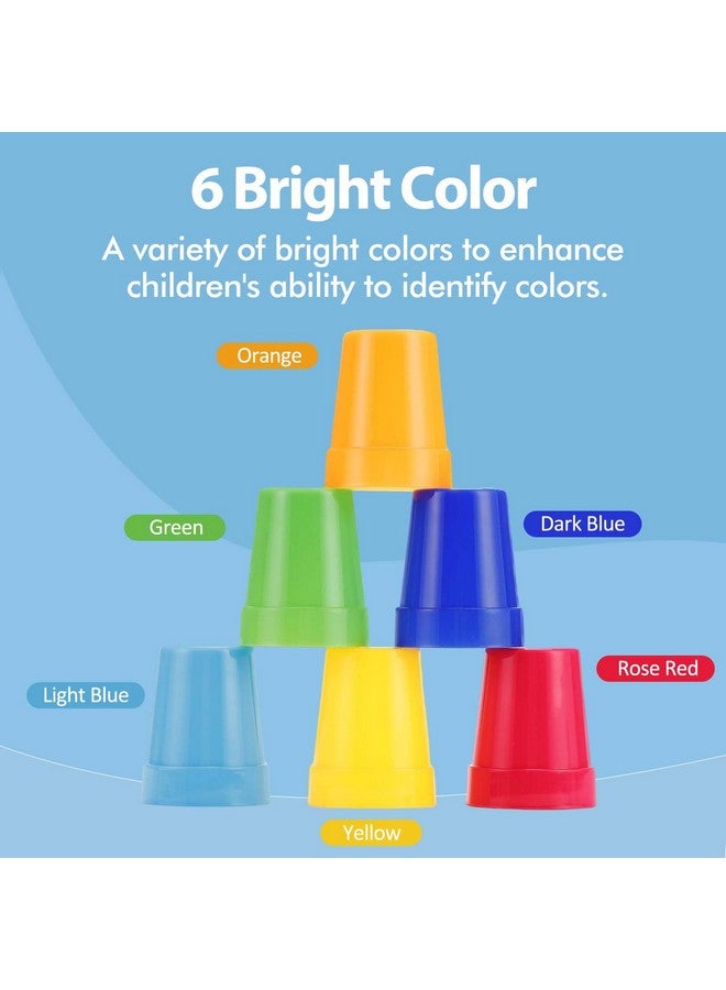 SEISSO Quick Stacking Cups, Stack Cups Set Engaging Educational Speed Training Cup Stacking Set for Kids Games, 30 Stack Cups with 54 Challenge Cards, 1 Bell - Image 3