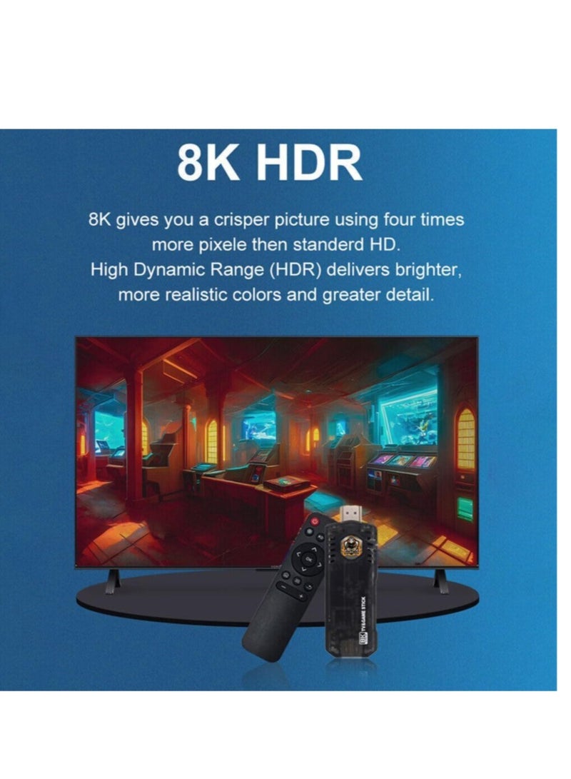 10000Games Installed 8K 4K Video Quad-core Wireless Controller Android TV Box Game Console Retro Game Stick Dual System - Image 4