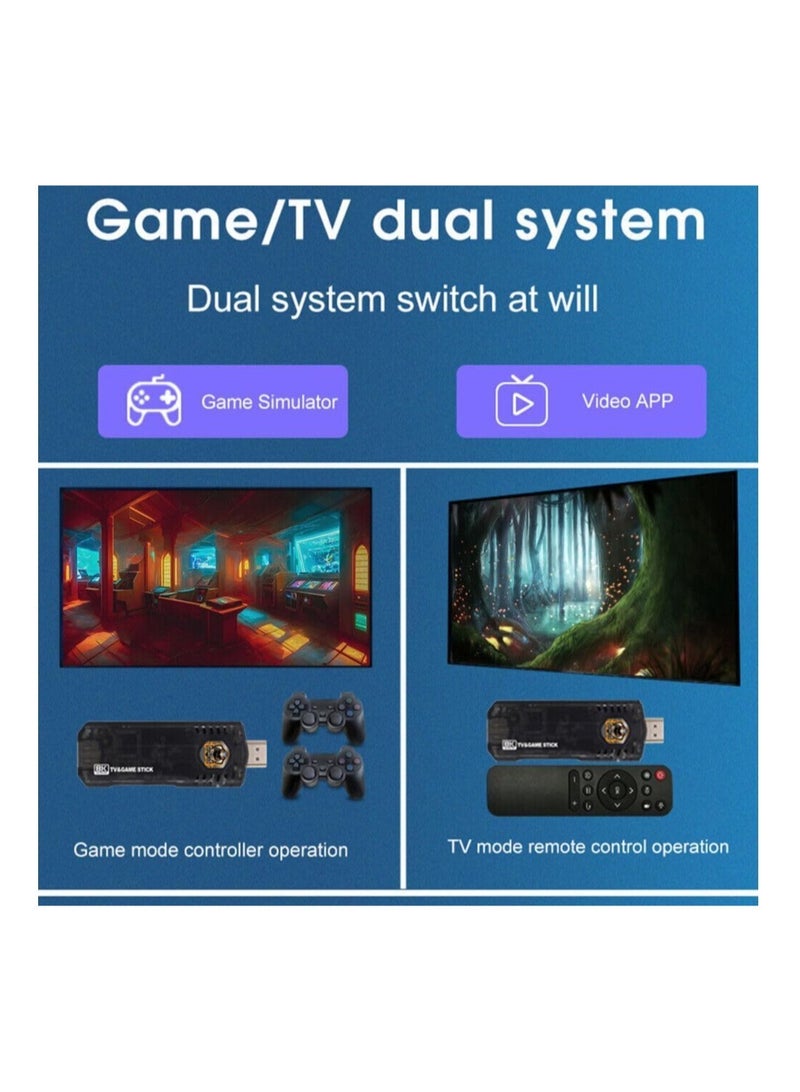 10000Games Installed 8K 4K Video Quad-core Wireless Controller Android TV Box Game Console Retro Game Stick Dual System - Image 3