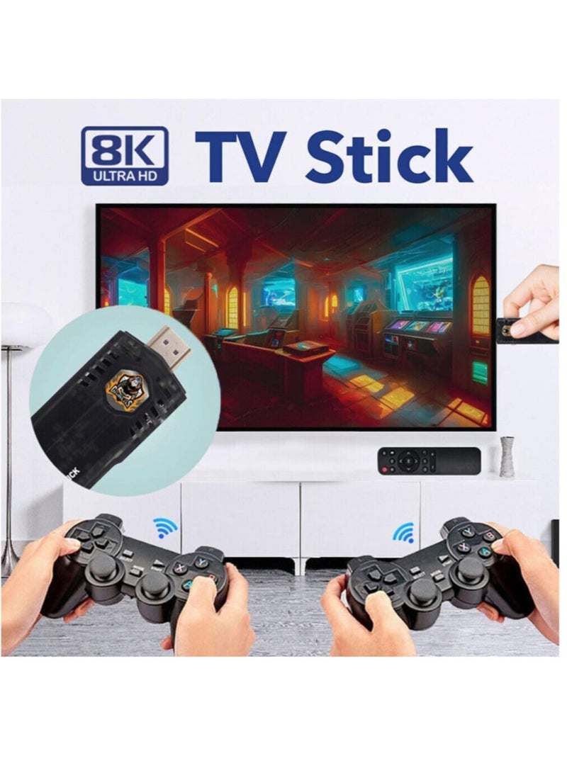 10000Games Installed 8K 4K Video Quad-core Wireless Controller Android TV Box Game Console Retro Game Stick Dual System - Image 2