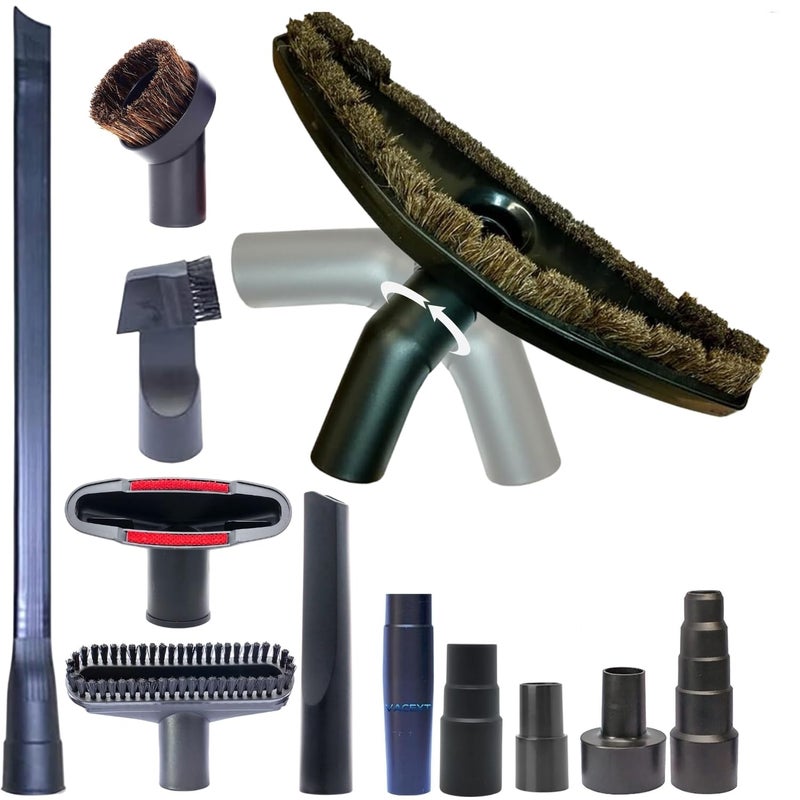 Vacuum Brushes Attachments with Universal Hose Adapter Kit Compatible with Shark Rotator NV350 NV360 AZ3002 NV501 HV371 Vacuum Accessories for Craftsman  Rigid Shop Vac 114  214 Vac Hose