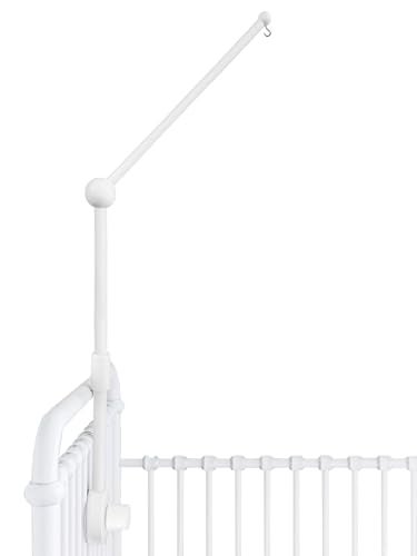 Sorrel + Fern Baby Crib Mobile Arm Wooden Holder - Baby Mobile Hanger for Crib (31 inch, 100% Natural Beech Wood) Strong Anti Slip - Nursery Decor & Gift Accessories (White) - Image 1