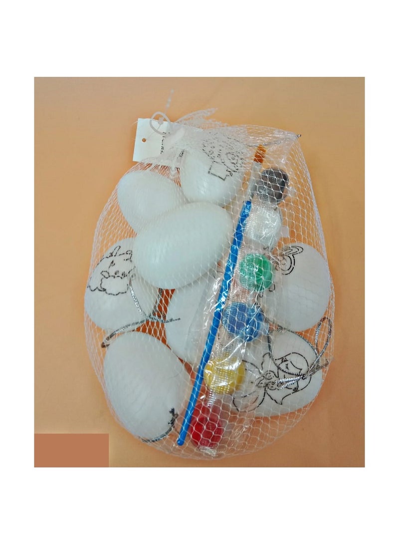 Coloring egg games for children, consisting of 8 pieces