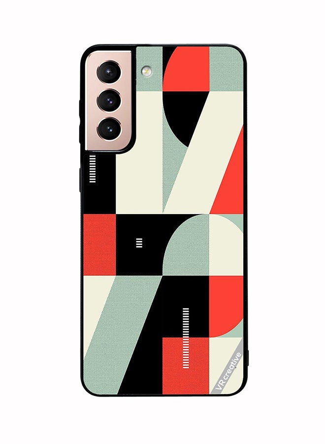 VR CREATIVE Protective Case Cover For Samsung Galaxy S21 5G Abstract Illustration Design Multicolour - Image 1